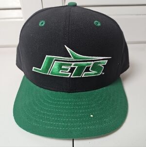 New York Jets 5950 7 3/4 Vintage 100% Wool Fitted Hat RARE Made In USA